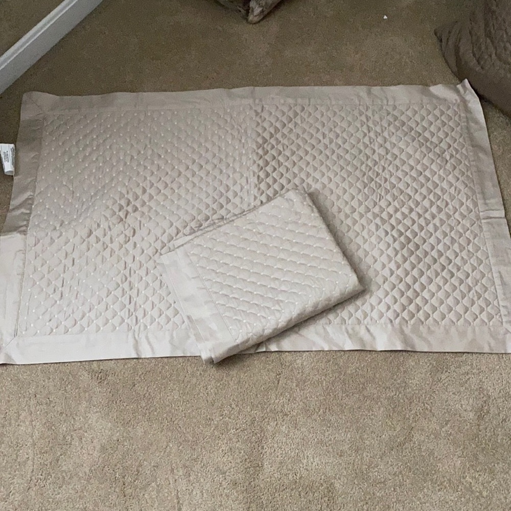 King size quilted pillow shams - two